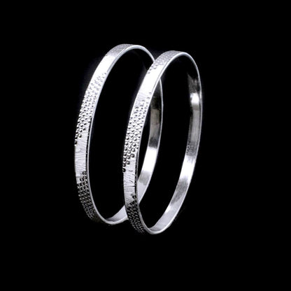 Real Solid Silver Women Bangles Bracelet (Kangan)