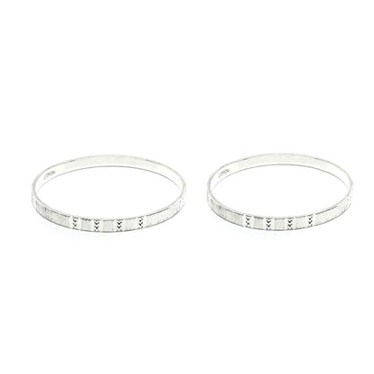 Beautiful Real Silver Bangles Bracelet (Kangan) Pair