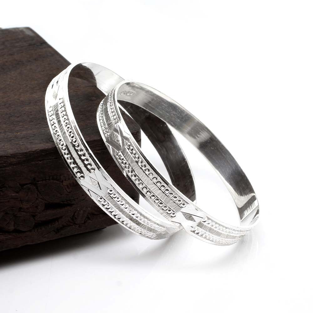 Buy 9blings Silver Oxidised Silver-Plated Metal Oxidised Bangles For Women  (12 pieces) Online at Best Prices in India - JioMart.