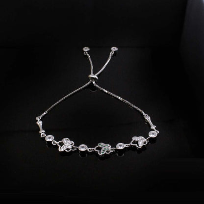 Beautiful Butterfly 925 Silver platinum finish Bracelet for Girls