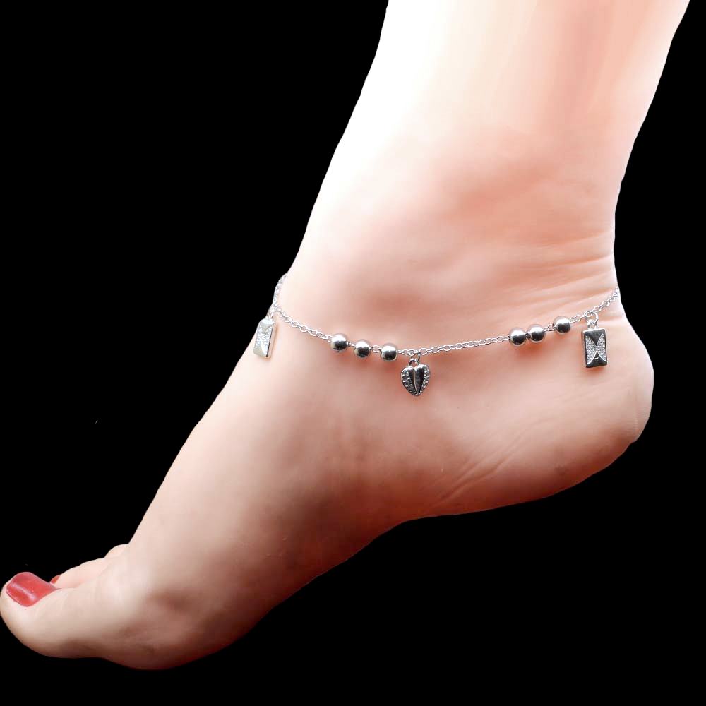 silver anklet bangle - MAM