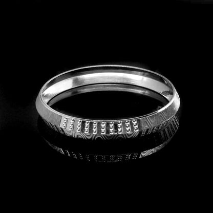 Sikh Style Men's chandi kada Sterling Silver Bangle