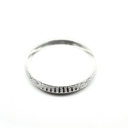 Sikh Style Men's chandi kada Sterling Silver Bangle