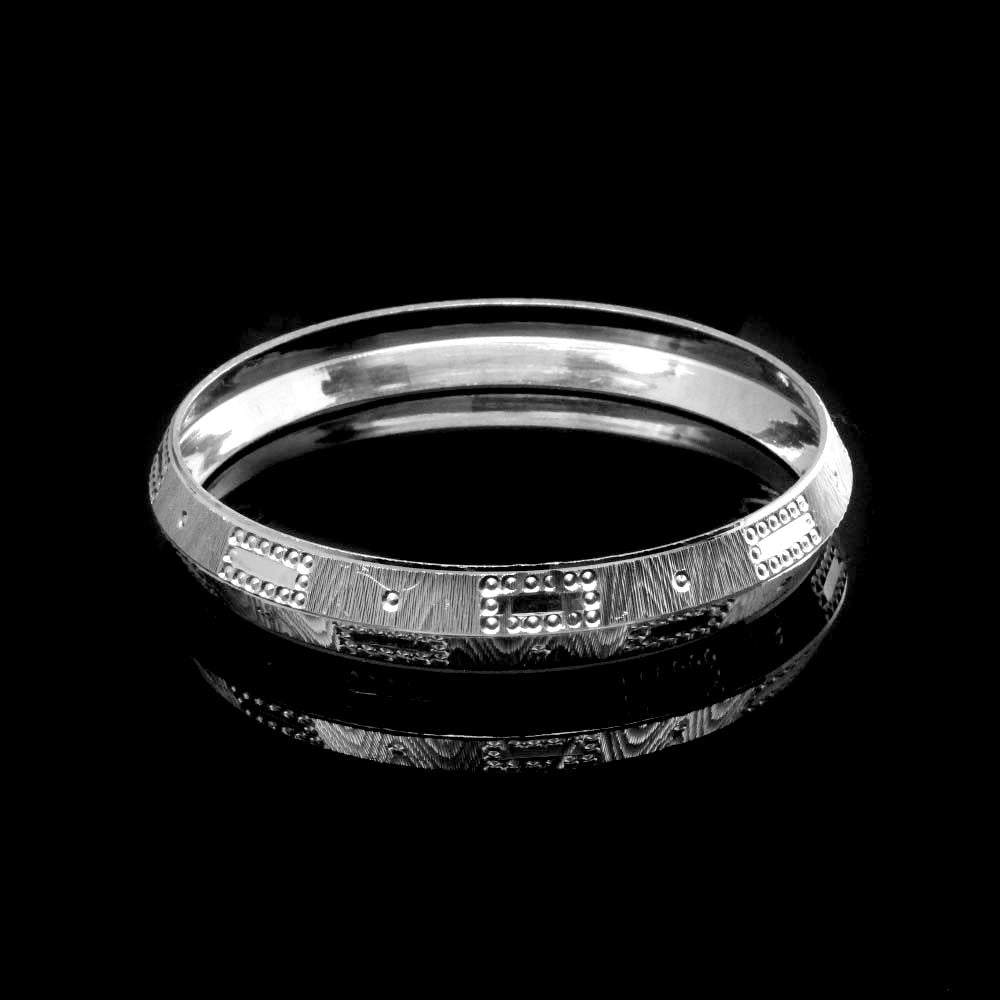 Punjabi Style Men's Sterling Silver Bangle Kada