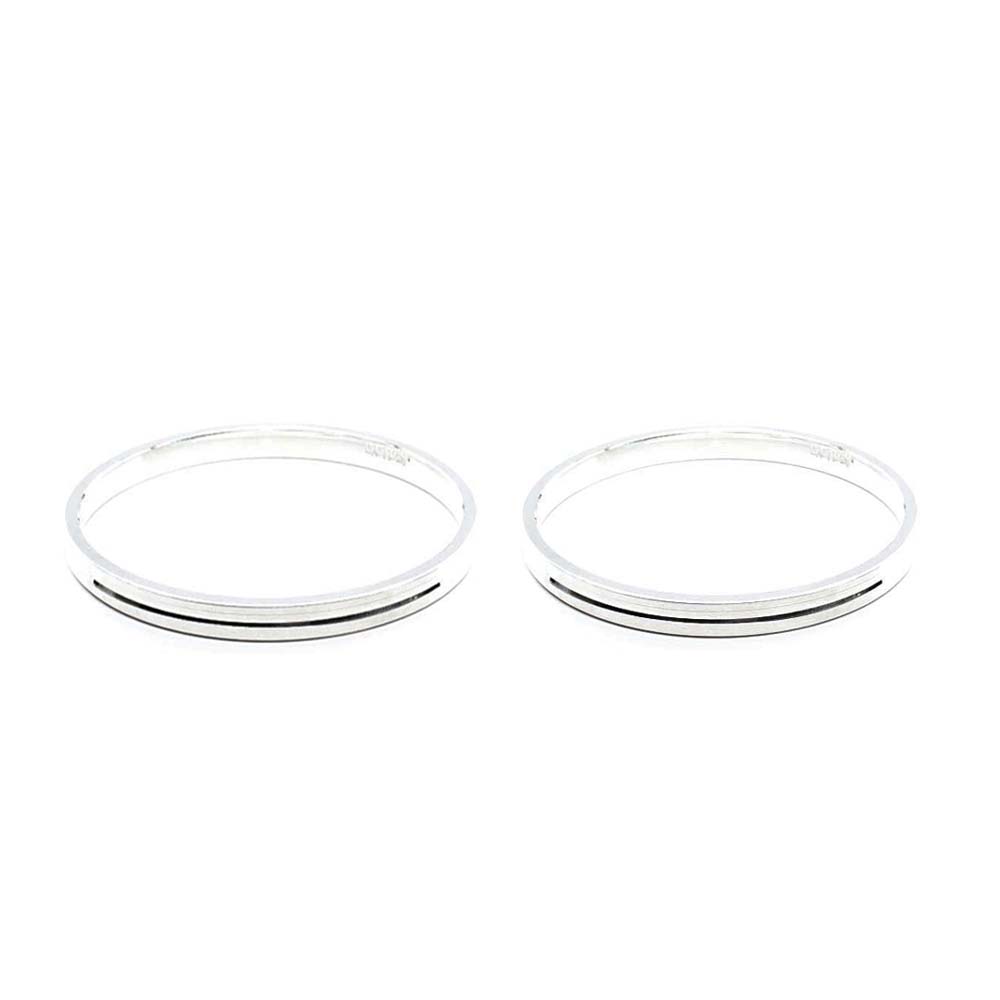 Pure Silver Joint-less Kids Bangle Bracelet Pair - 5 CM