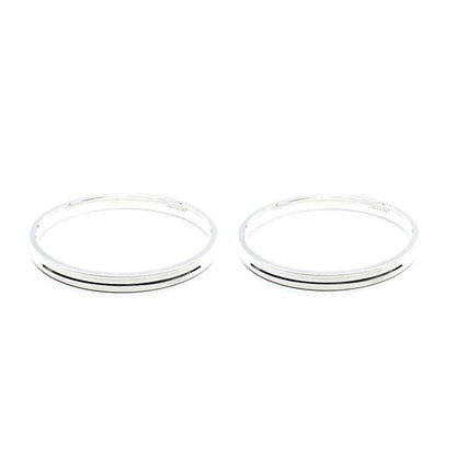 Pure Silver Joint-less Kids Bangle Bracelet Pair - 5 CM