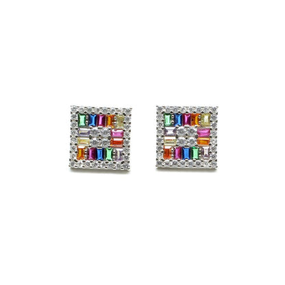 Beautiful Multicolor Silver Earring For Woman