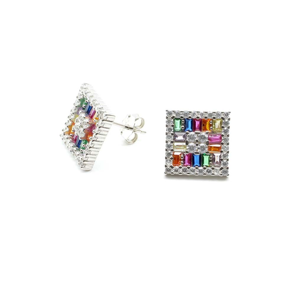 Pure Silver Modern Lady Studs