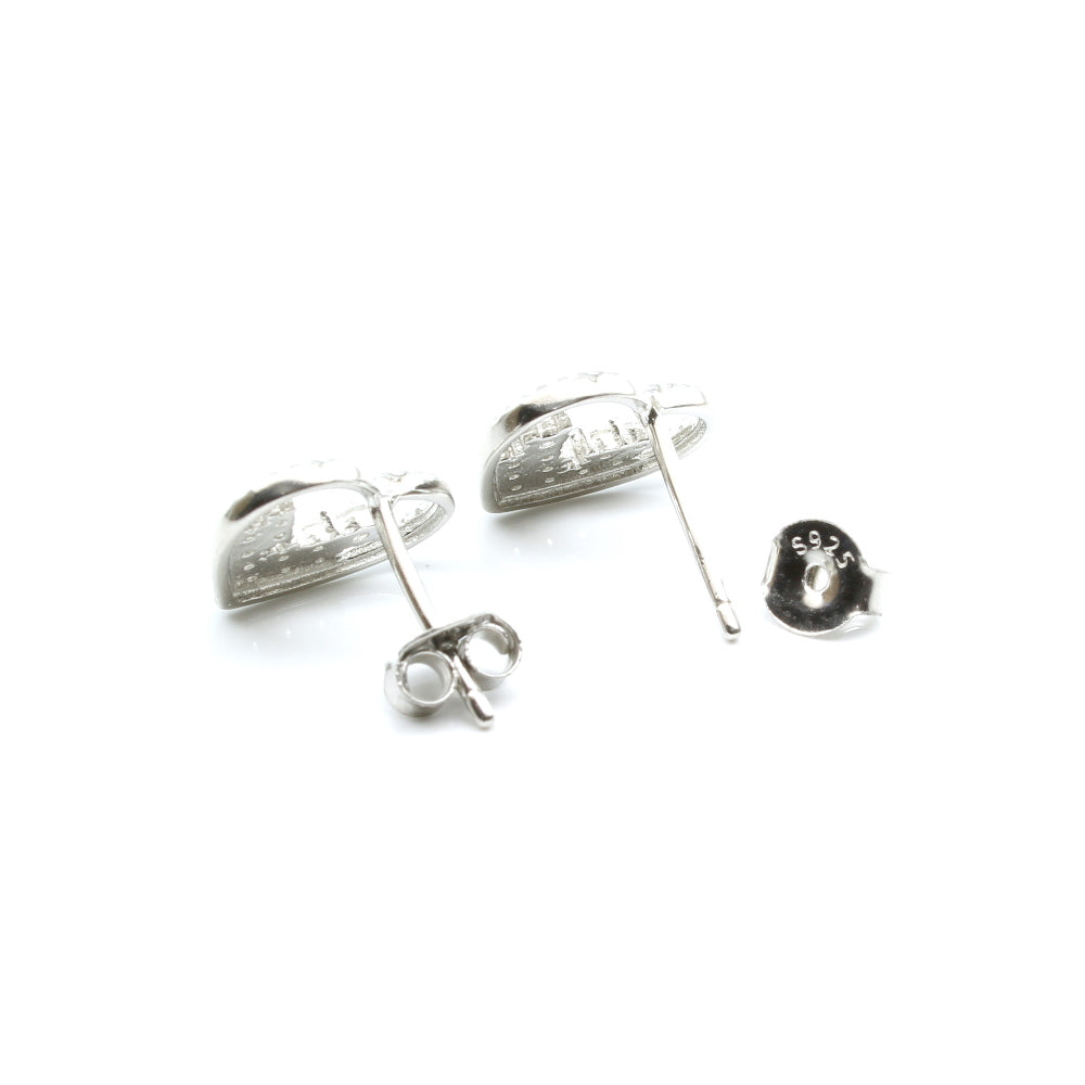 Women pure Silver Earrings with Push Back 