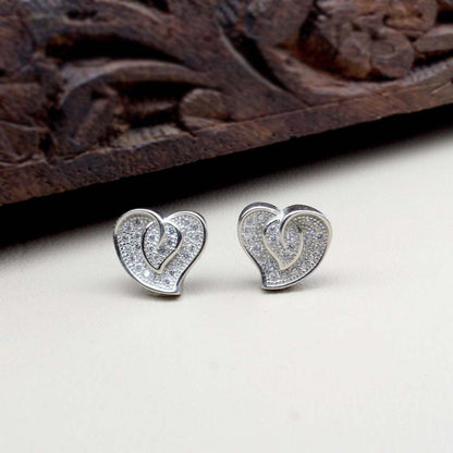 Silver Small Heart shape Earrings