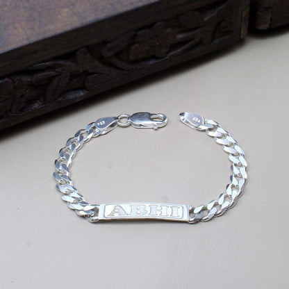 Personalised name bracelet Sterling Silver for Kids