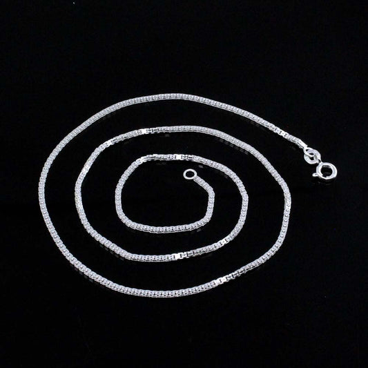 Real Sterling Silver Indian Neck Chain 18"