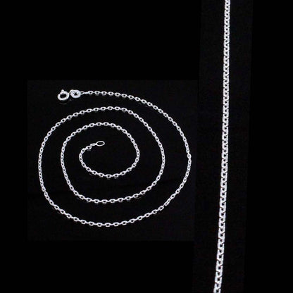 Solid 925 Sterling Silver Indian Neck Chain 18"