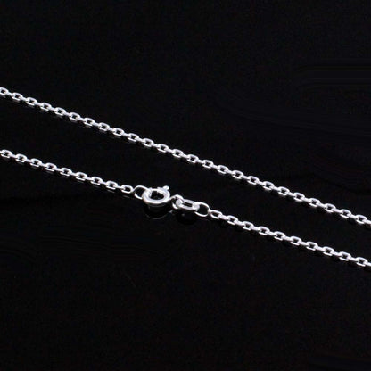 Solid 925 Sterling Silver Indian Neck Chain 18"