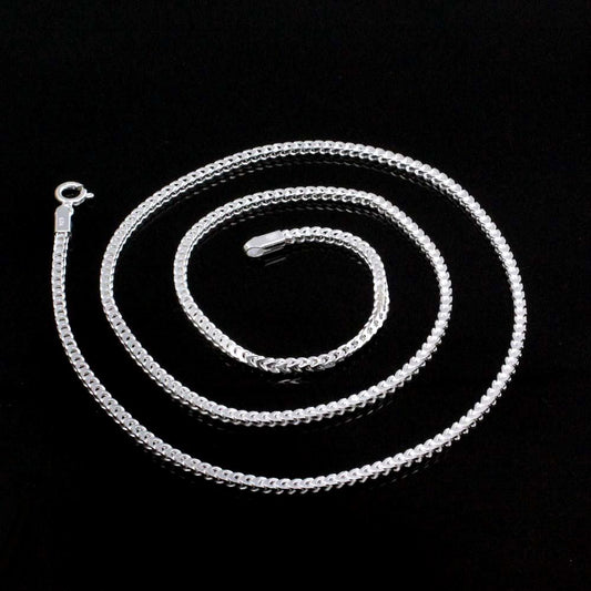 Real 925 Sterling Silver Indian Neck Chain 20"