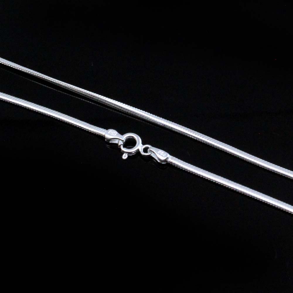 Flat snake 925 Real Sterling Silver Premium Neck Chain 18"