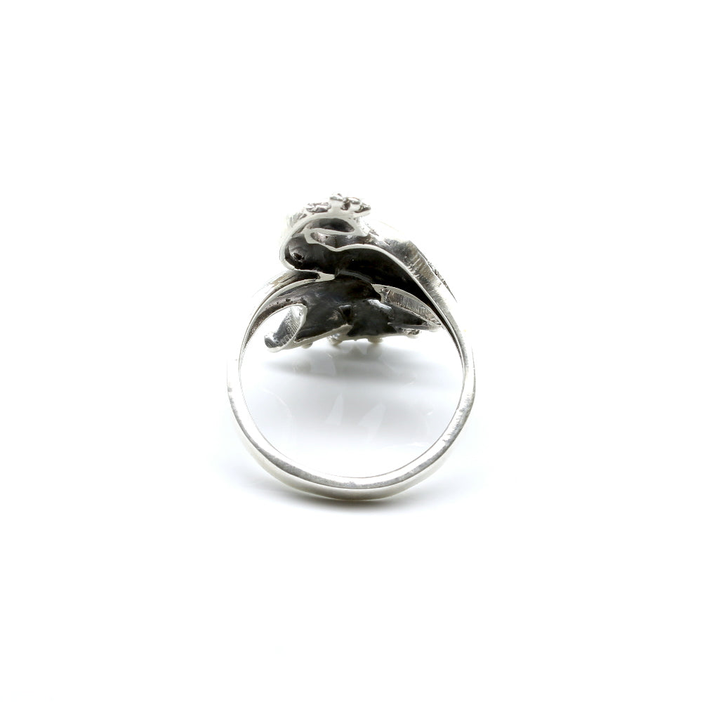 Peacock Style Oxidized Solid 925 Silver Women Ring