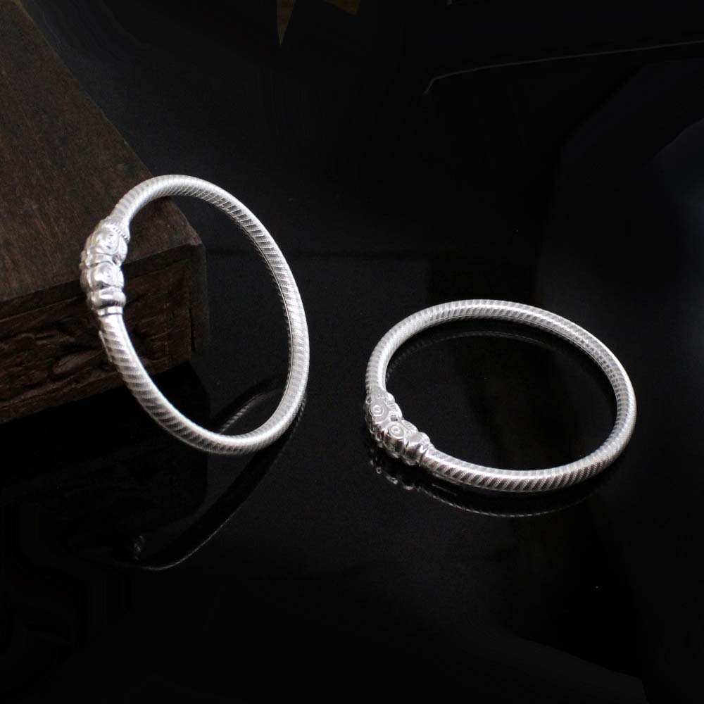 Real 925 Silver Bangles Bracelet Pair- 5 CM