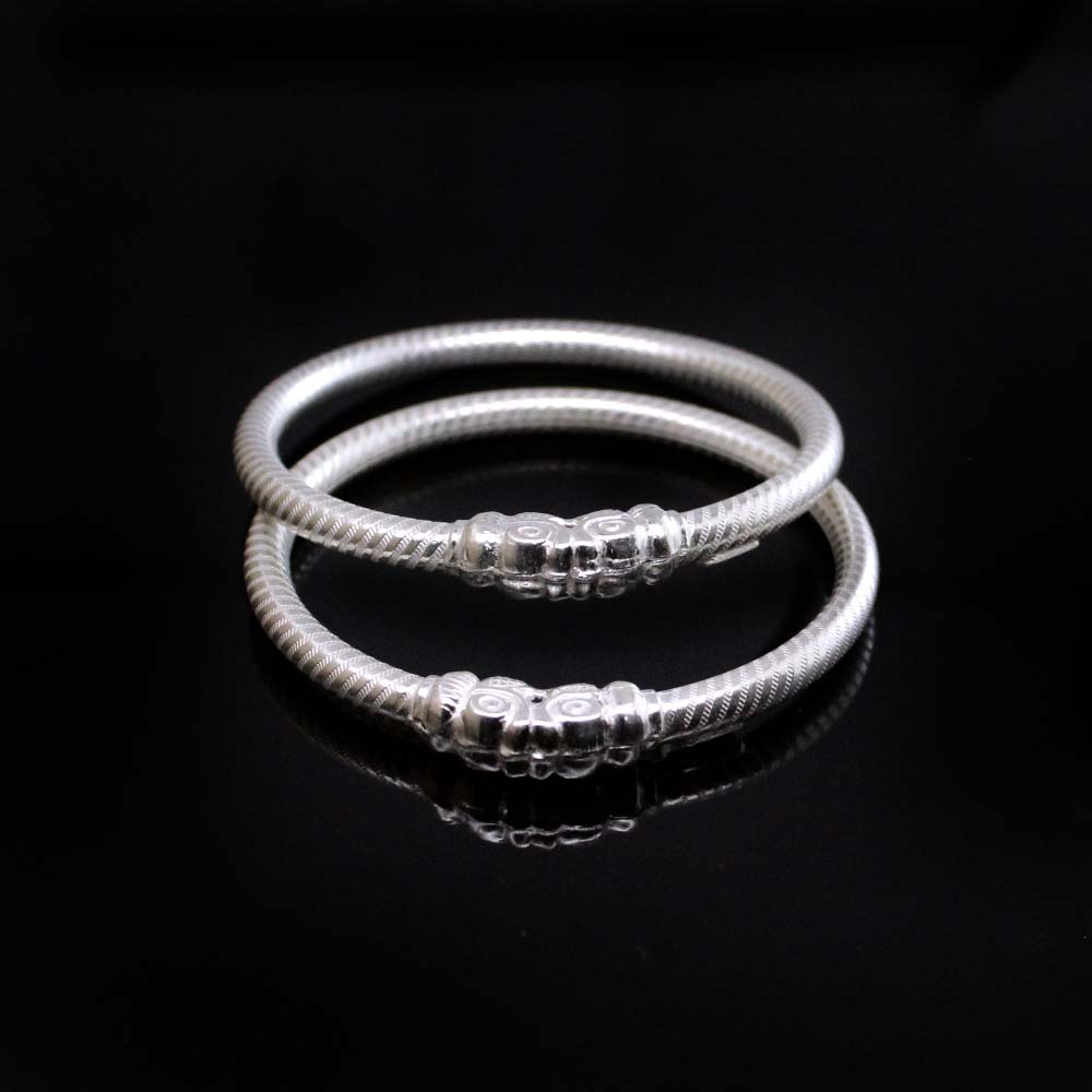 Real 925 Silver Bangles Bracelet Pair- 5 CM