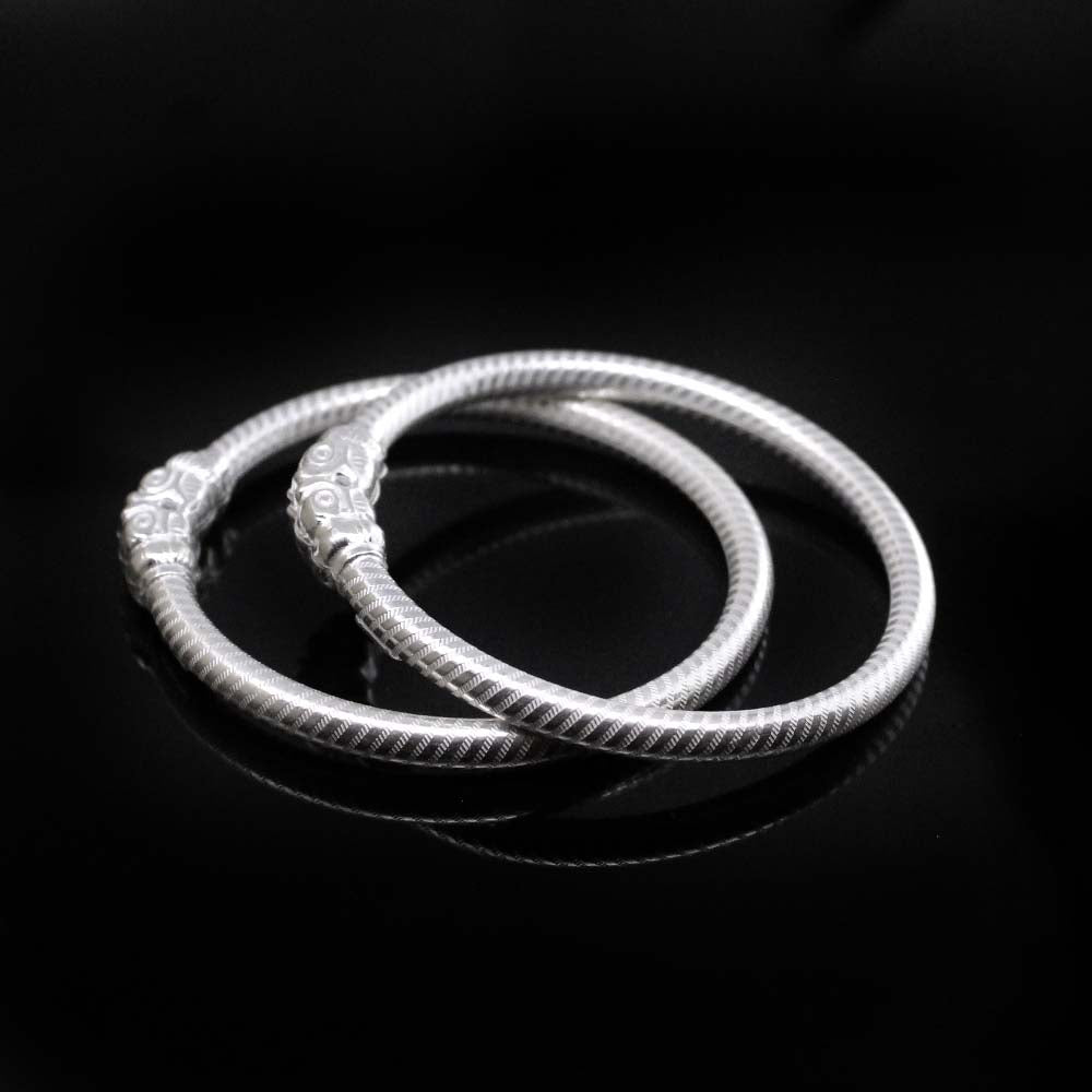 Real 925 Silver Bangles Bracelet Pair- 5 CM