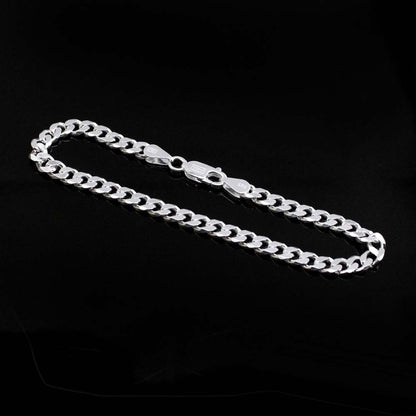 Solid Genuine 925 Sterling Silver Men's Bracelet