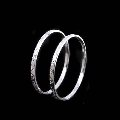 Real Silver Women Bangles Bracelet (Kangan)-Pair