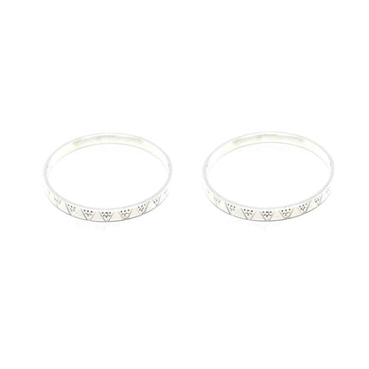 Real Silver Women Bangles Bracelet (Kangan)-Pair