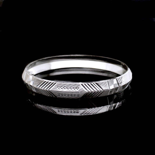 Real Silver Men's Bangle pure silver Bracelet