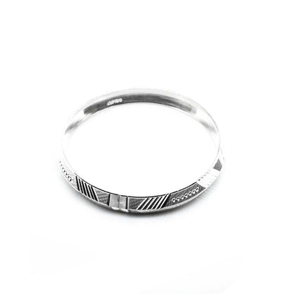 Real Silver Men's Bangle pure silver Bracelet