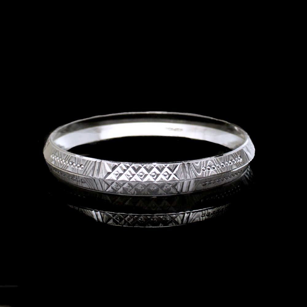 Sterling Silver Men's Bangle silver Bracelet