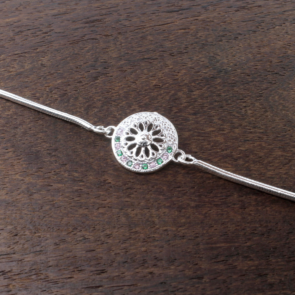 925 sterling silver handmade AUM design Rakhi Bracelet, amazing stylish  gift for Rakshabandhan rk74 | TRIBAL ORNAMENTS