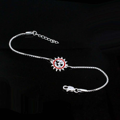 925 Sterling Silver OM bracelet Rakhi for men women 8"