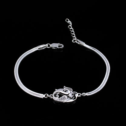 Real 925 Silver OM bracelet Rakhi for men women 8"