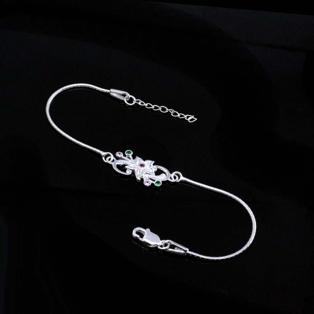 Real 925 Silver bracelet Rakhi for men women 8.2"