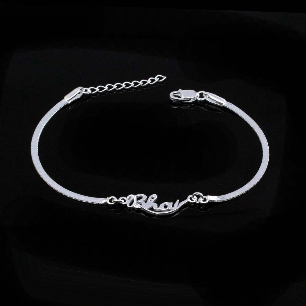 Real 925 Silver bracelet CZ Rakhi for men women 8  Karizma Jewels