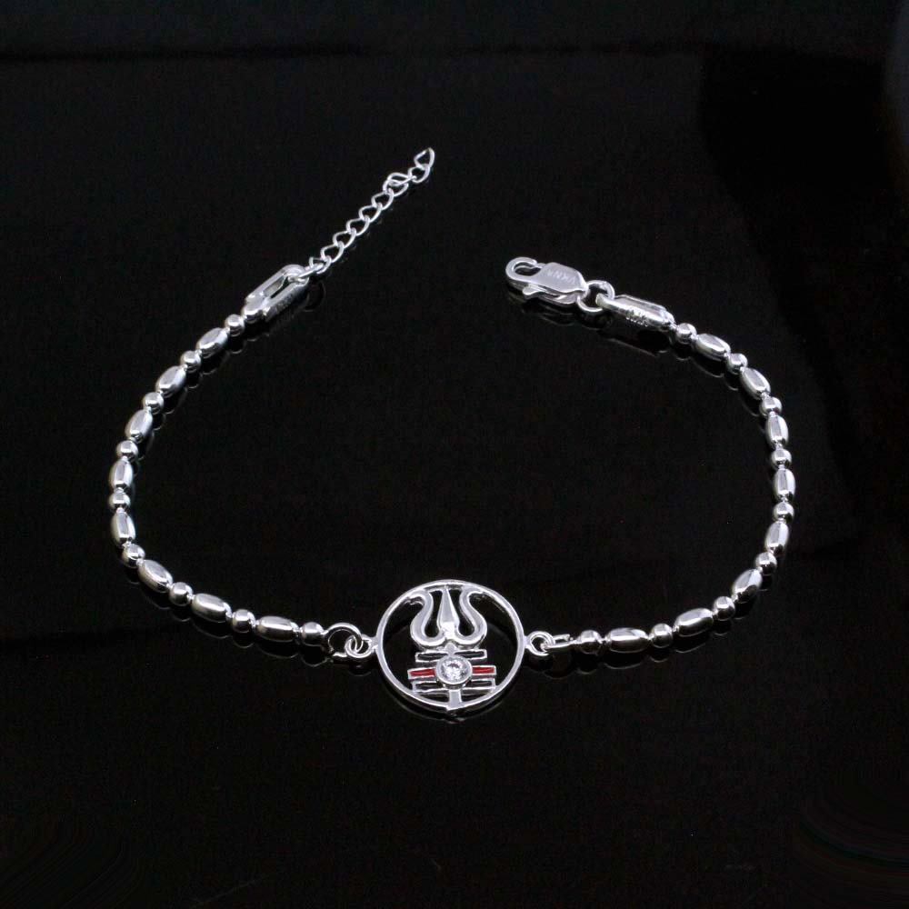 Real Solid Silver Religious Bracelet Rakhi for men women 8.2"