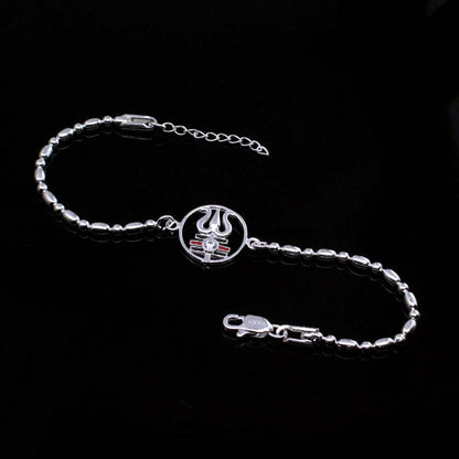 Real Solid Silver Religious Bracelet Rakhi for men women 8.2"