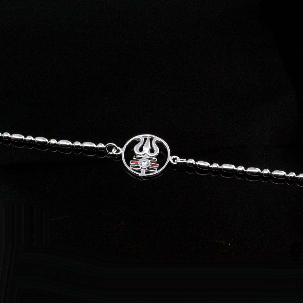 Real Solid Silver Religious Bracelet Rakhi for men women 8.2"