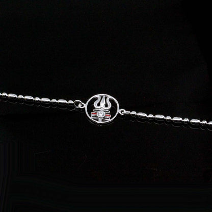 Real Solid Silver Religious Bracelet Rakhi for men women 8.2"