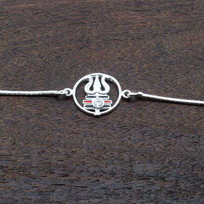 Real Sterling Silver Bracelet Rakhi for men women 8"