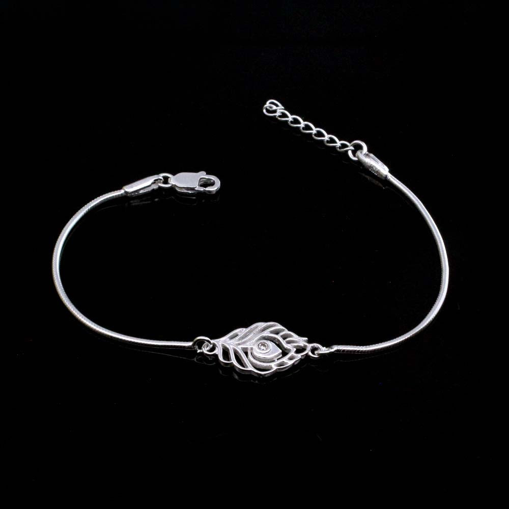 Ethnic Indian Style Real Silver Bracelet Rakhi for men women 8"