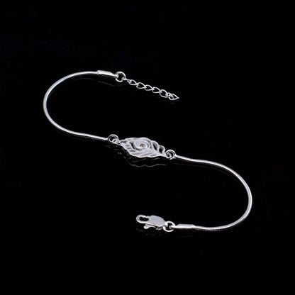 Ethnic Indian Style Real Silver Bracelet Rakhi for men women 8"