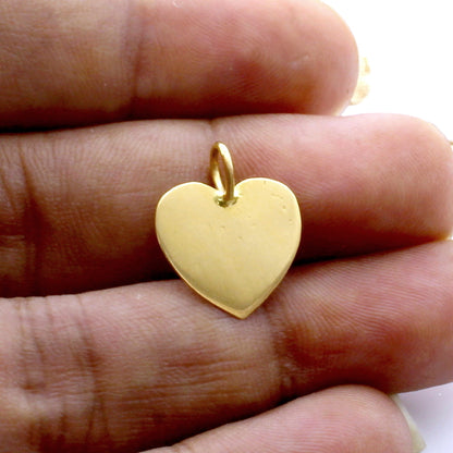 22K Real Gold Heart Pendant for lal kitab red book remedy