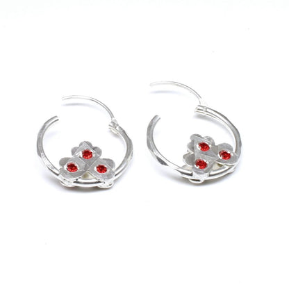 Silver Medium Hoops Jhumki