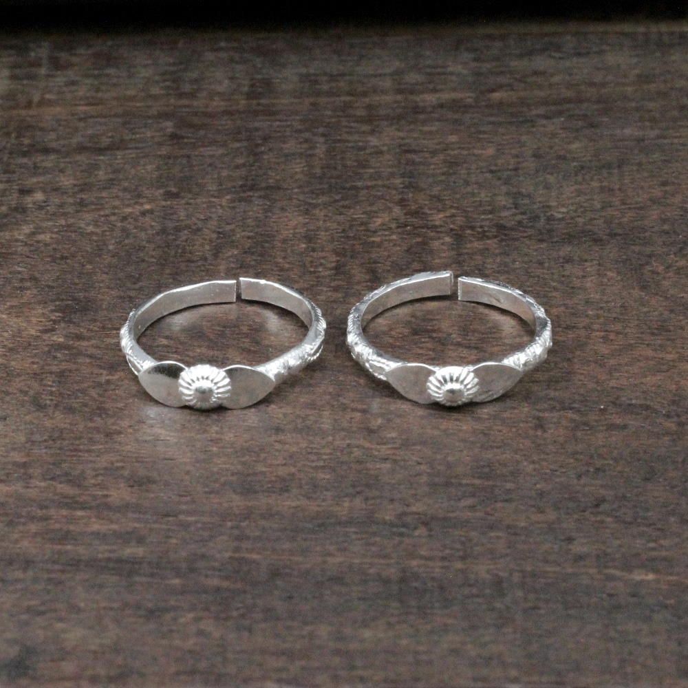 Silver Toe Rings - Silver Metti - Silver Bichiya - 1 Pair - 1-1-S52 in  2.000 Grams