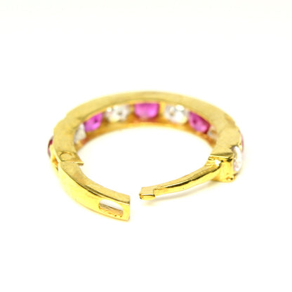 Indian style Nathni for women Hinged Hoop Ring 