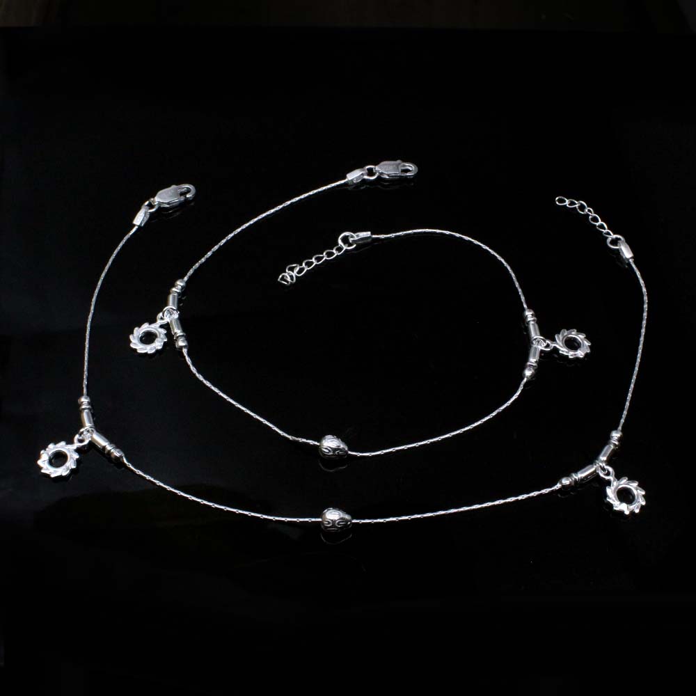 women 925 Real Sterling Silver Anklets Ankle Bracelet 10.5"