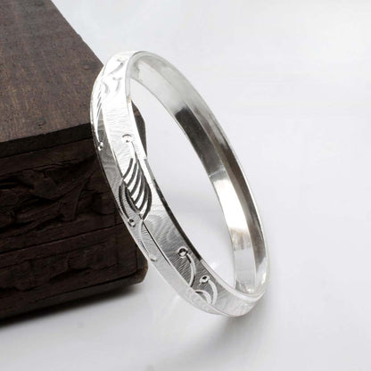 Real 990 Sterling Silver Men's Bangle