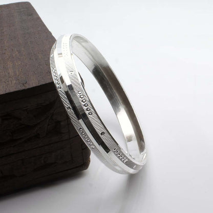 Real 990 Sterling Silver Men's Bangle