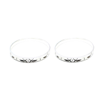 Beautiful Women 990 Real Solid Silver Bangles Bracelet (Kangan)-Pair